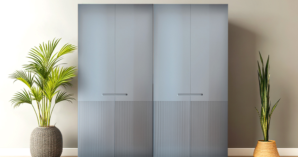PU painted wardrobe with smooth, durable, and elegant finish