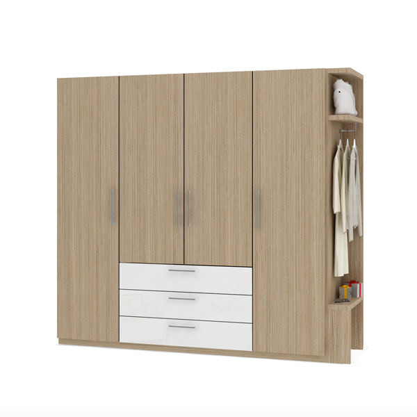 Effection 4.2D - 4 Door Wardrobe with Drawers and Hanger