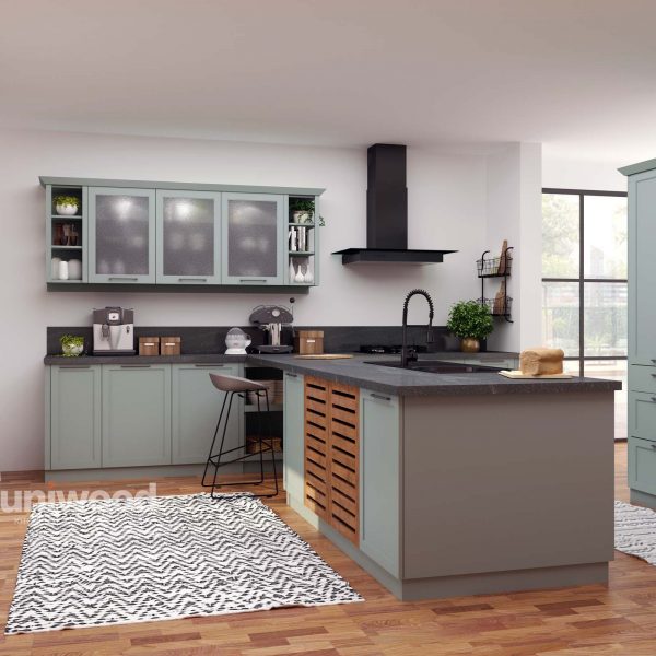 Modern Cottage Style PU Island Kitchen