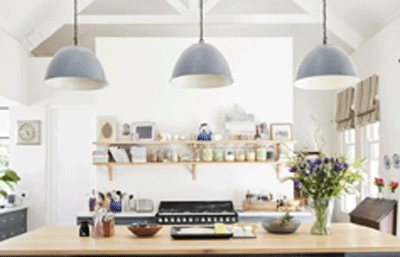 Island overhang lighting
